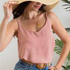 New Mine Anthropologie Sunny days V-Neck Speckled Cami in brick